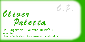oliver paletta business card
